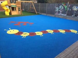 caterpillar wet pour nursery surfacing