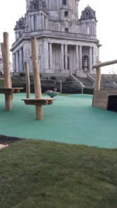 Wet pour safety surfacing for councils