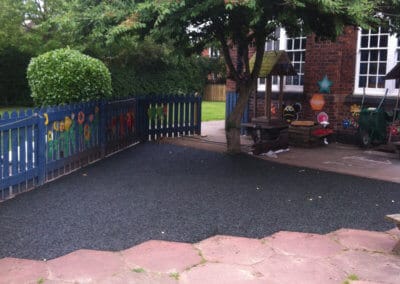 Playground rubber mulch surfacing