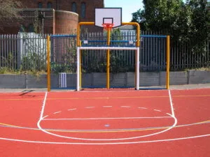 Goal End Surfacing with sports markings