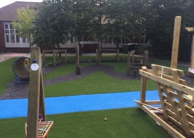 Wooden Playground with Artificial Grass