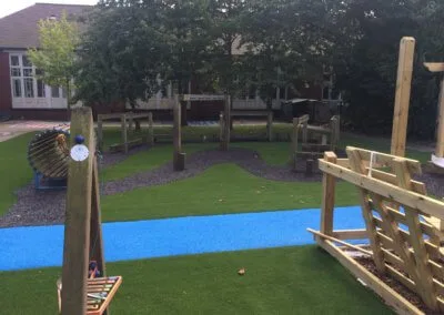 Wooden Playground with Artificial Grass