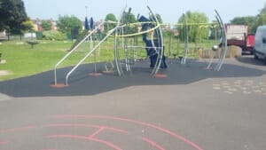 After NovaSport wet pour surfacing renewed the ageing surface at Titchfield Park, Hucknall.