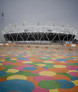 Wet Pour Circles Stadium Surfacing