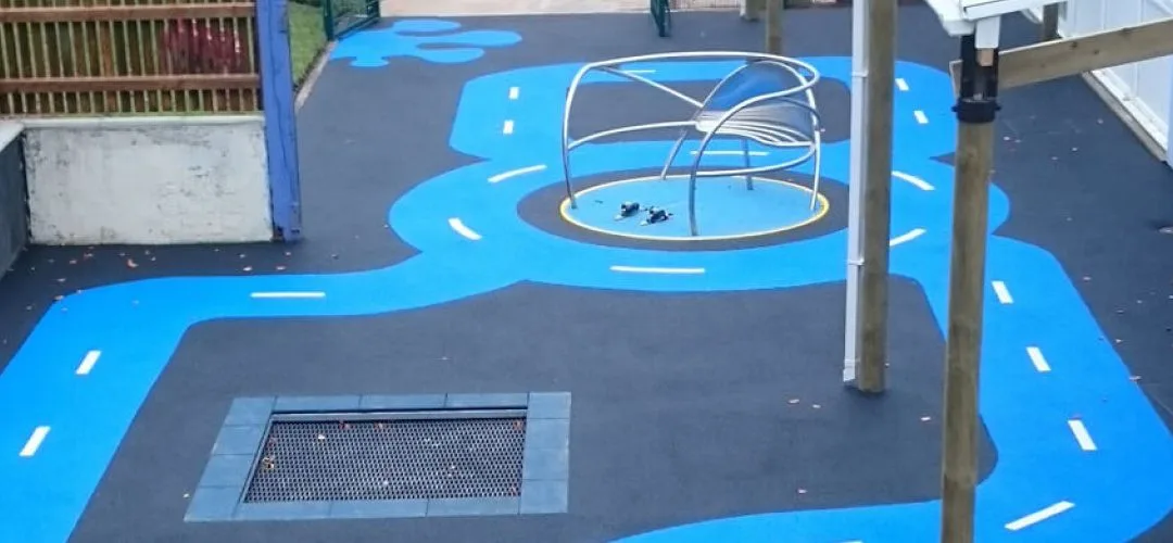 wet pour surfacing in a playground